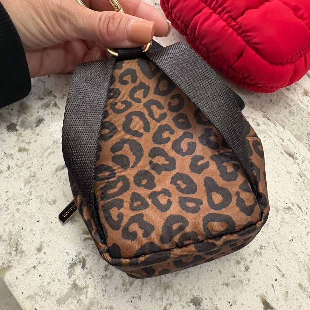 lululemon athletica Leopard Print Brown and Black Mini Pouch Keychain - Picture 5 of 5